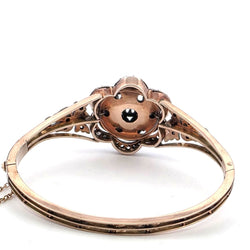 Bague en or jaune, argent, émail et diamants - Castafiore
