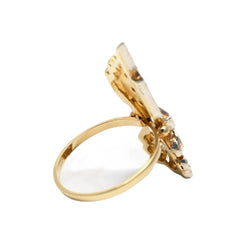 Bague en or jaune, argent, saphirs et diamants - Castafiore