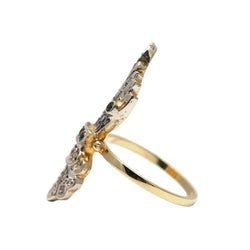 Bague en or jaune, argent, saphirs et diamants - Castafiore