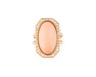 Bague en or jaune, corail et diamants - Castafiore