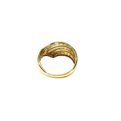 Bague en or jaune diamants - Castafiore