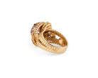 Bague en or jaune, diamants et rubis - Castafiore