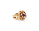 Bague en or jaune, diamants et rubis - Castafiore