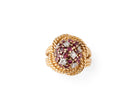 Bague en or jaune, diamants et rubis - Castafiore