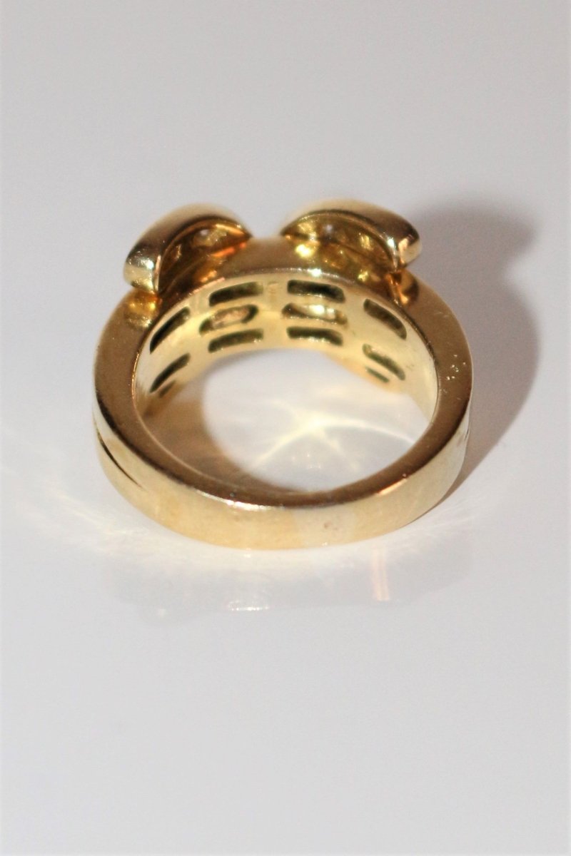 Bague En Or Jaune Double C - Castafiore