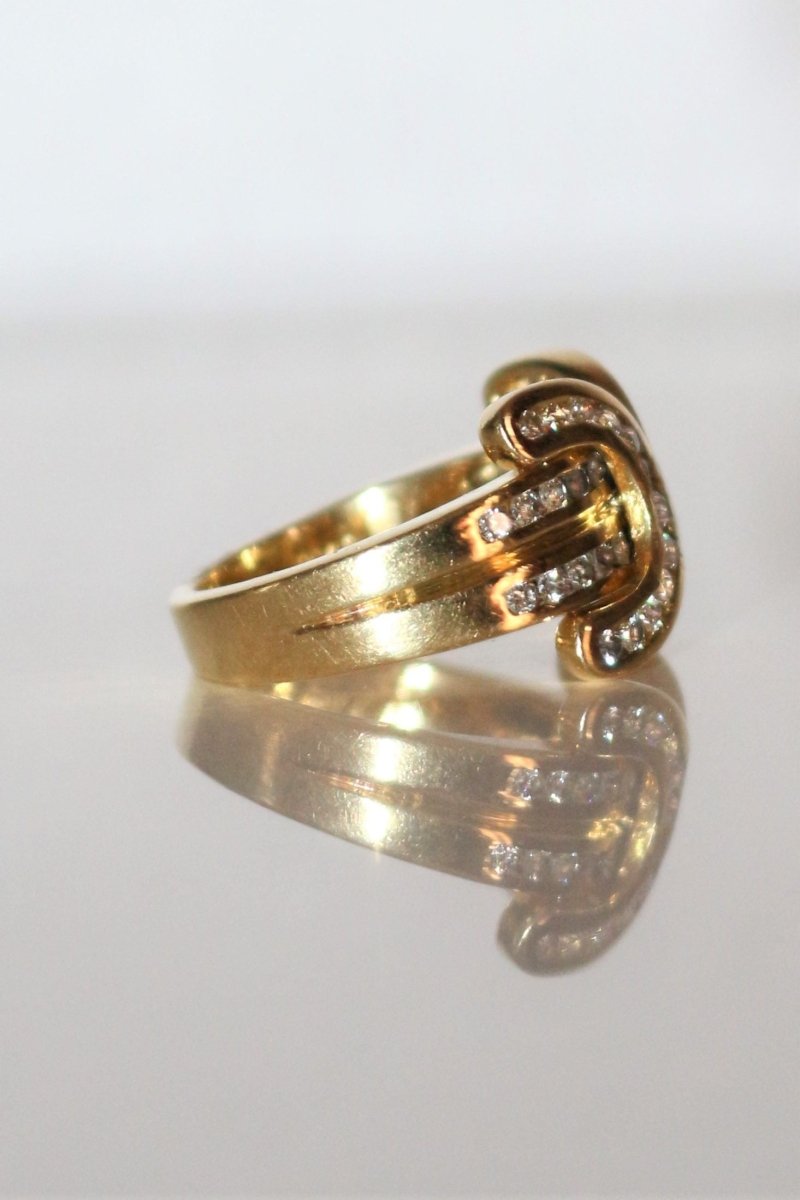Bague En Or Jaune Double C - Castafiore