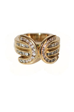 Bague En Or Jaune Double C - Castafiore