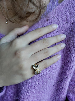 Bague En Or Jaune Double C - Castafiore