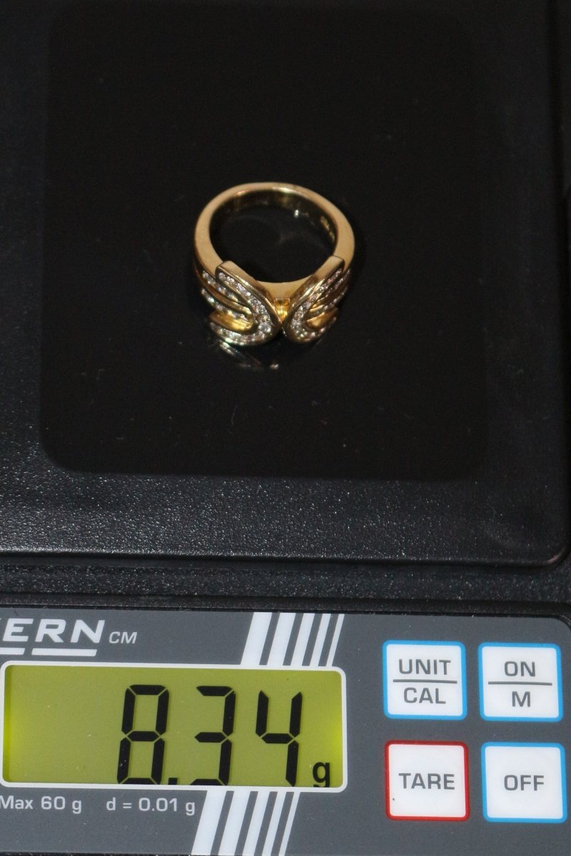 Bague En Or Jaune Double C - Castafiore