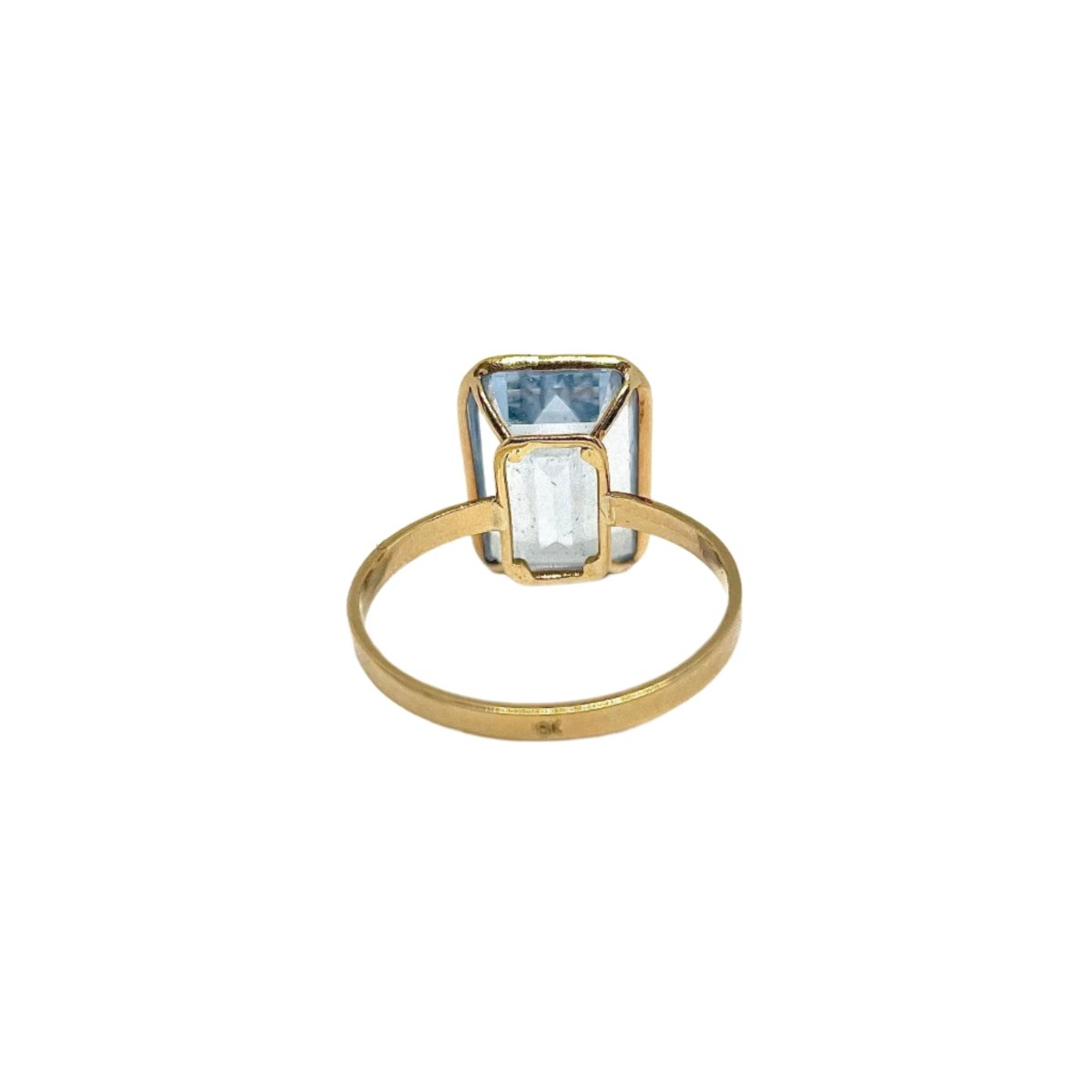 Bague en or jaune et aigue marine - Castafiore