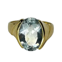 Bague en or jaune et aigue - marine - Castafiore
