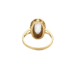 Bague en or jaune et aigue - marine - Castafiore