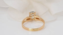 Bague en or jaune et aigue marine - Castafiore