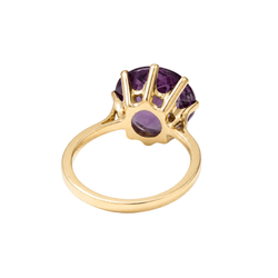 Bague en or jaune et améthyste - Castafiore