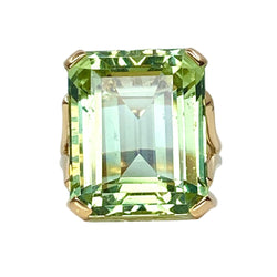 Bague en or jaune et béryl vert - Castafiore
