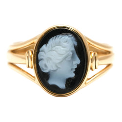 Bague en or jaune et camée - Castafiore
