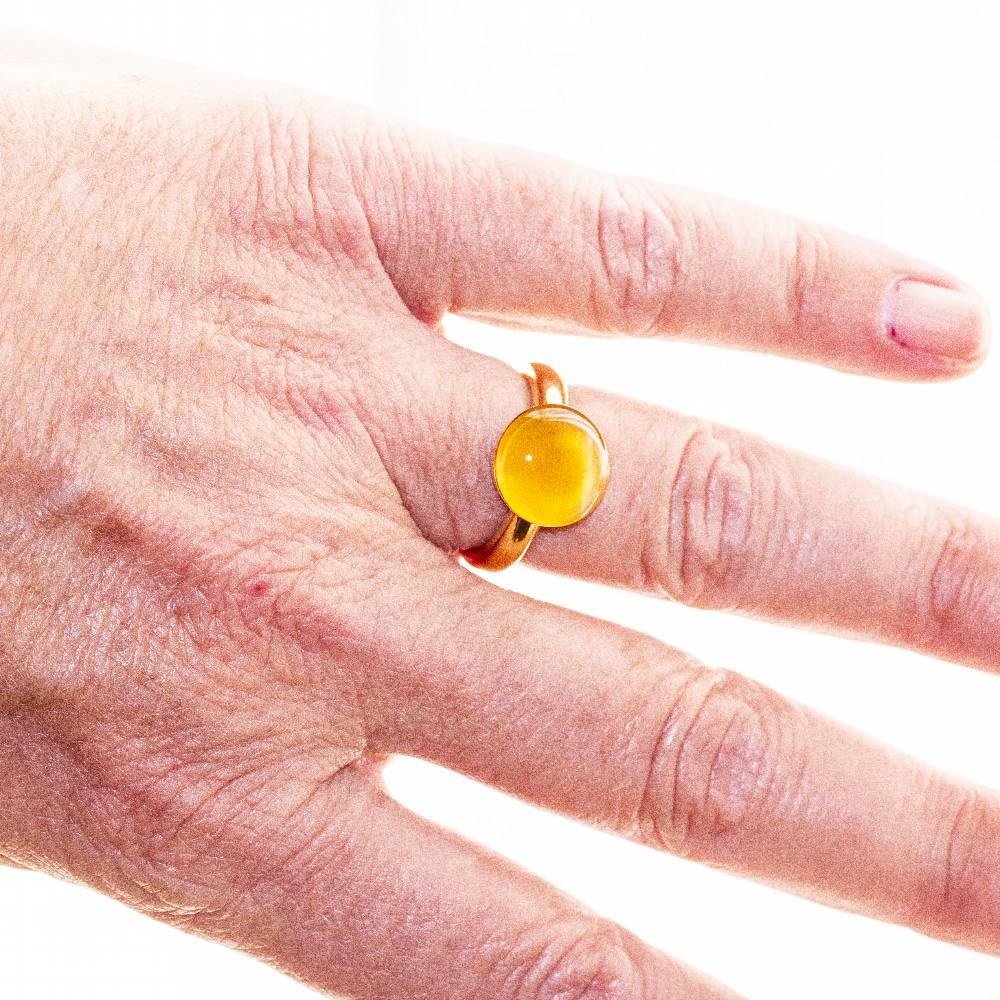 Bague en or jaune et citrine - Castafiore