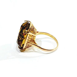 Bague en or jaune et citrine - Castafiore