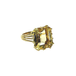Bague en or jaune et citrine - Castafiore