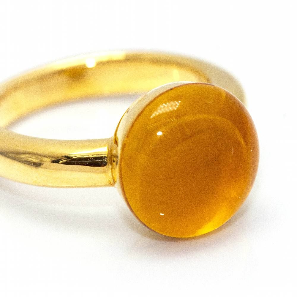 Bague en or jaune et citrine - Castafiore