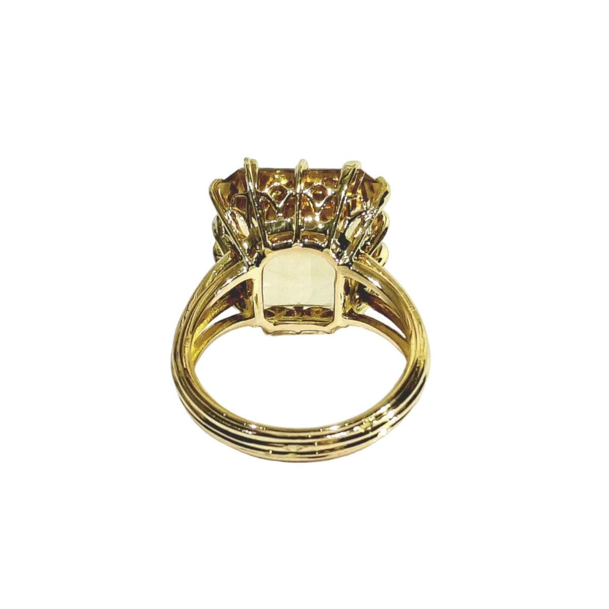 Bague en or jaune et citrine - Castafiore
