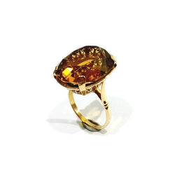 Bague en or jaune et citrine - Castafiore