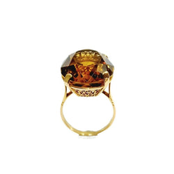 Bague en or jaune et citrine - Castafiore