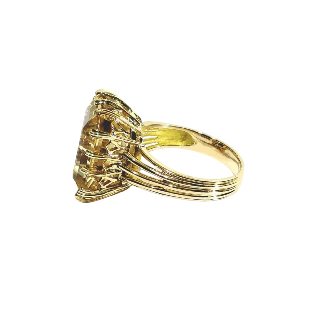 Bague en or jaune et citrine - Castafiore