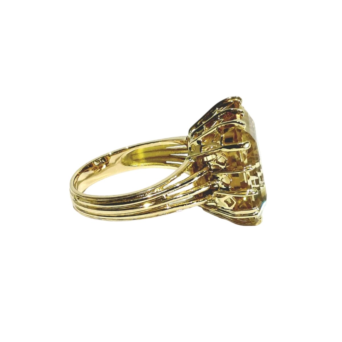 Bague en or jaune et citrine - Castafiore