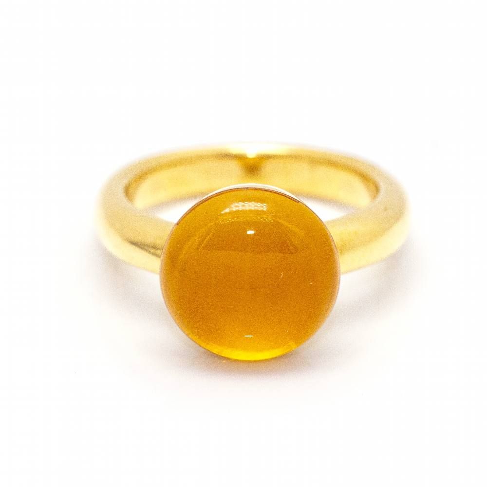 Bague en or jaune et citrine - Castafiore