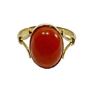 Bague en or jaune et corail rouge - Castafiore