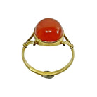 Bague en or jaune et corail rouge - Castafiore