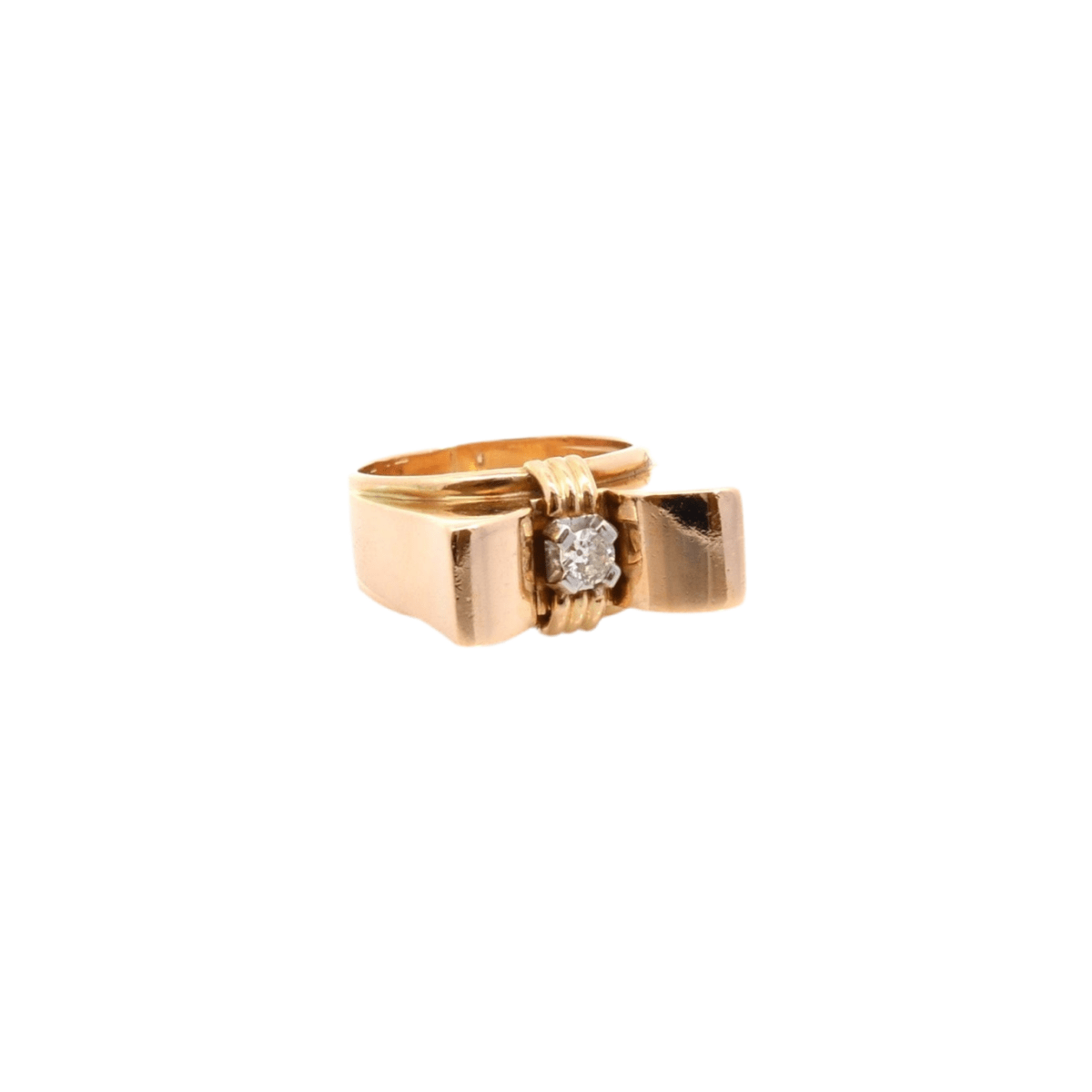 Bague en or jaune et diamant - Castafiore