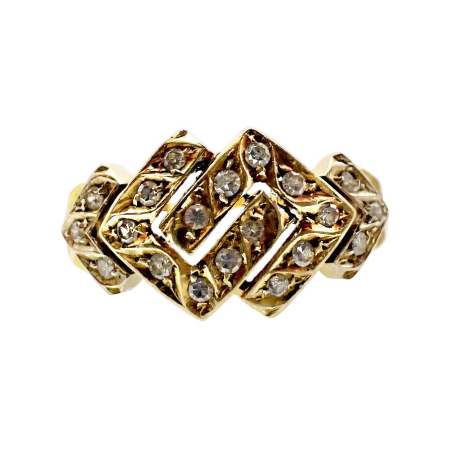 Bague en or jaune et diamant - Castafiore
