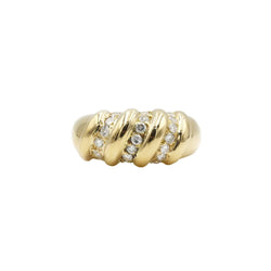 Bague en or jaune et diamant - Castafiore