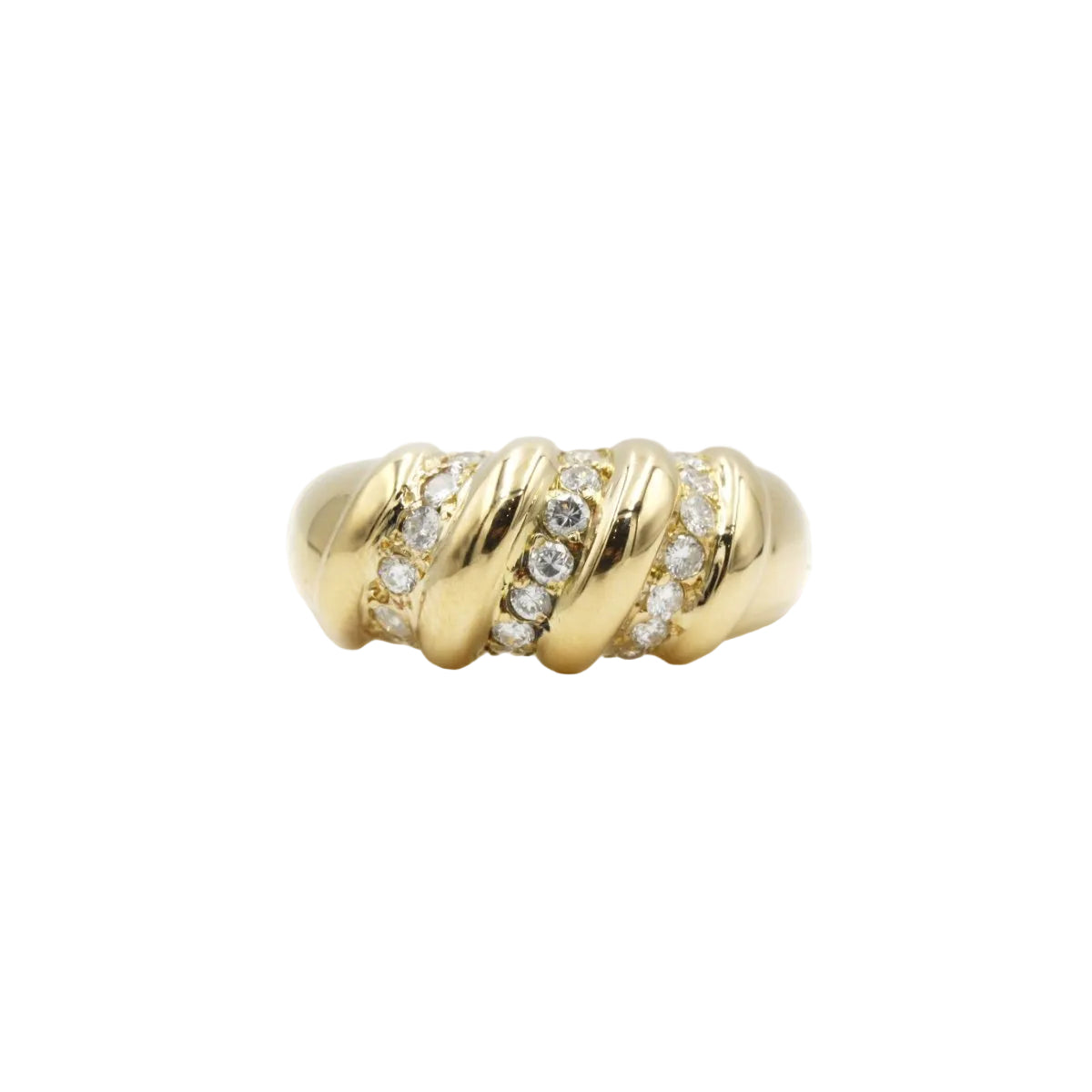 Bague en or jaune et diamant - Castafiore