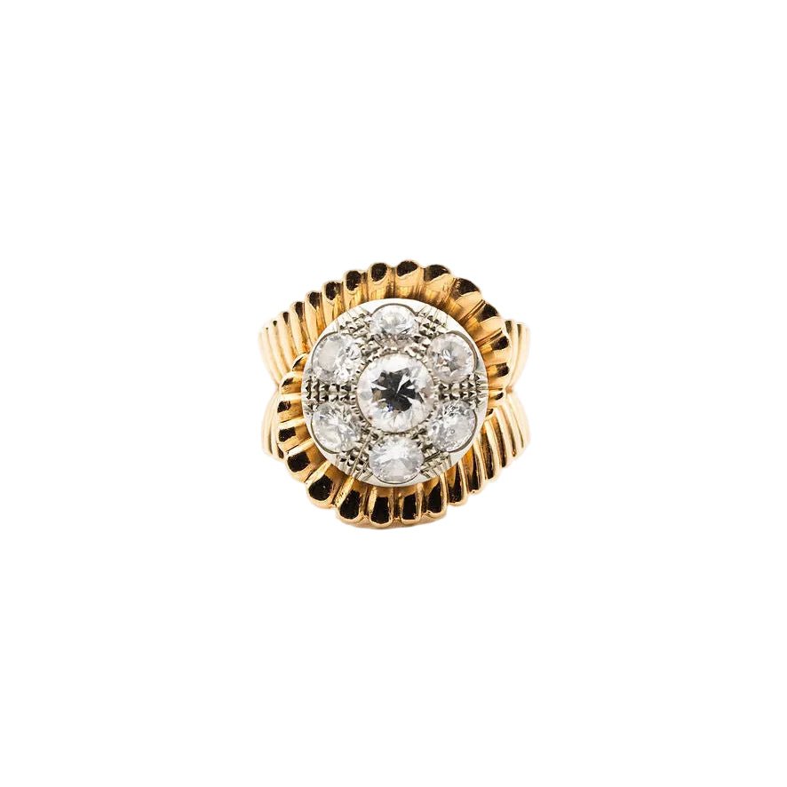 Bague en or jaune et diamant - Castafiore