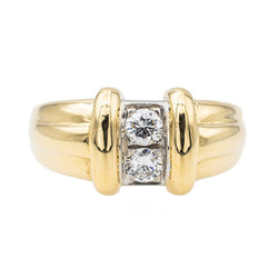 Bague en or jaune et diamant - Castafiore