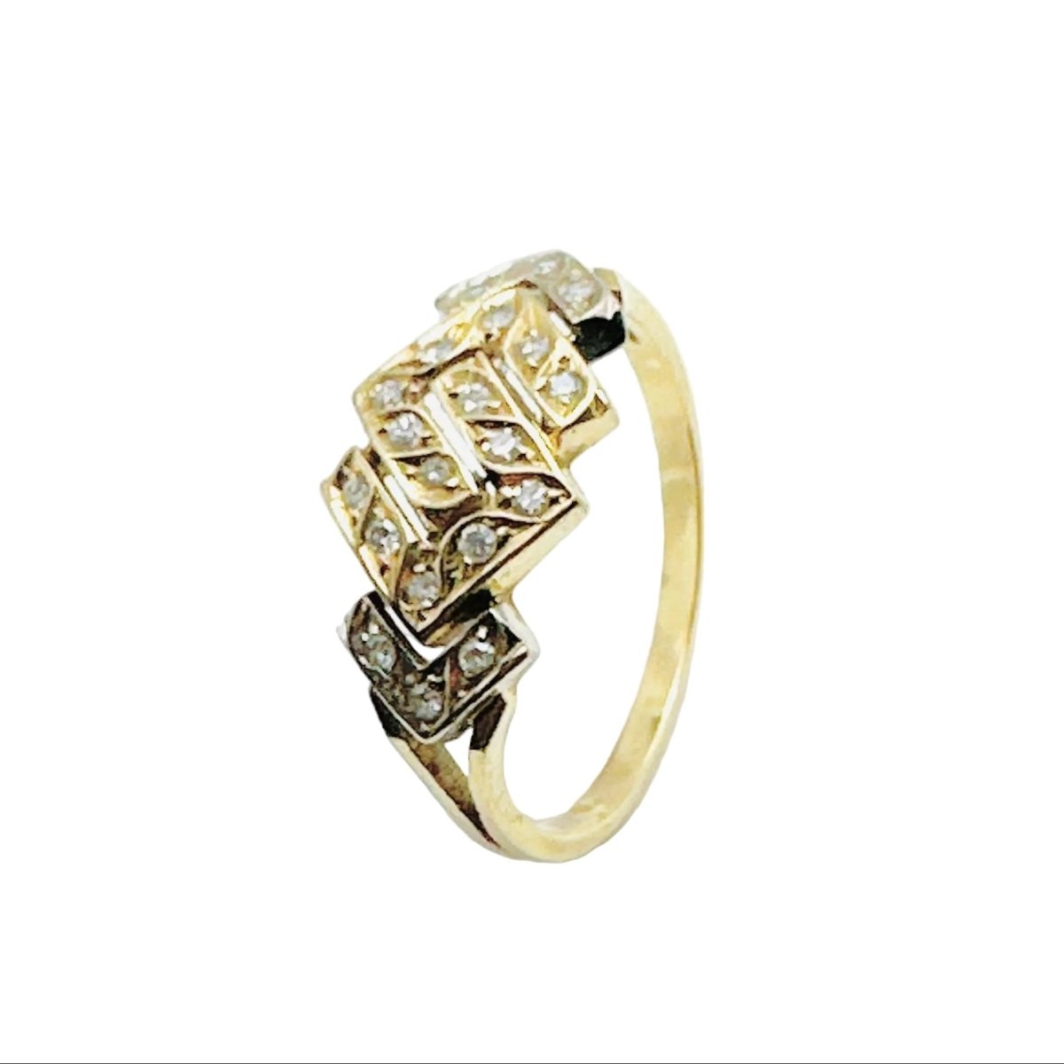 Bague en or jaune et diamant - Castafiore