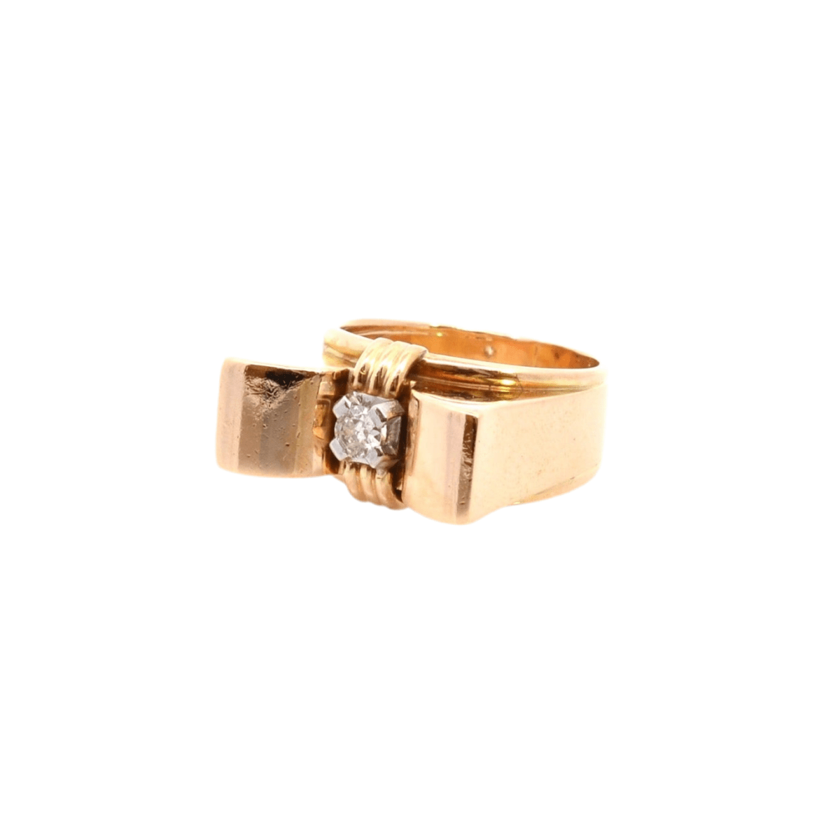 Bague en or jaune et diamant - Castafiore