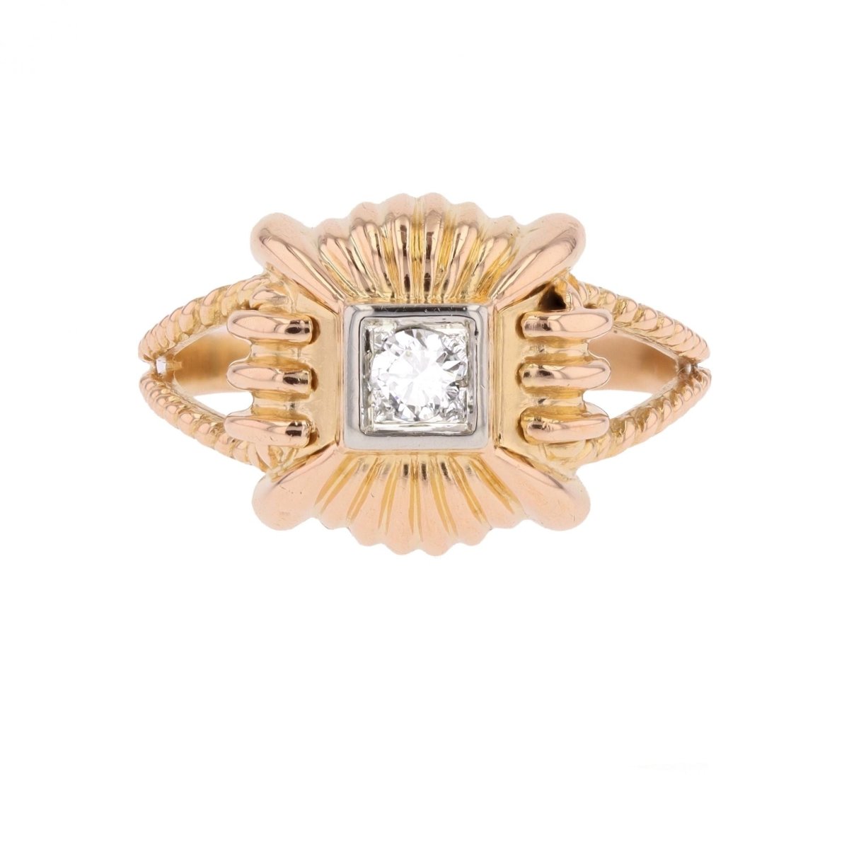 Bague en or jaune et diamant - Castafiore