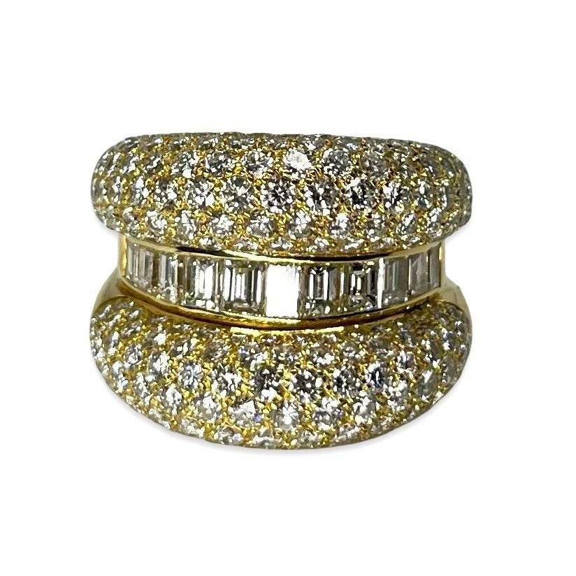 Bague en or jaune et diamants - Castafiore