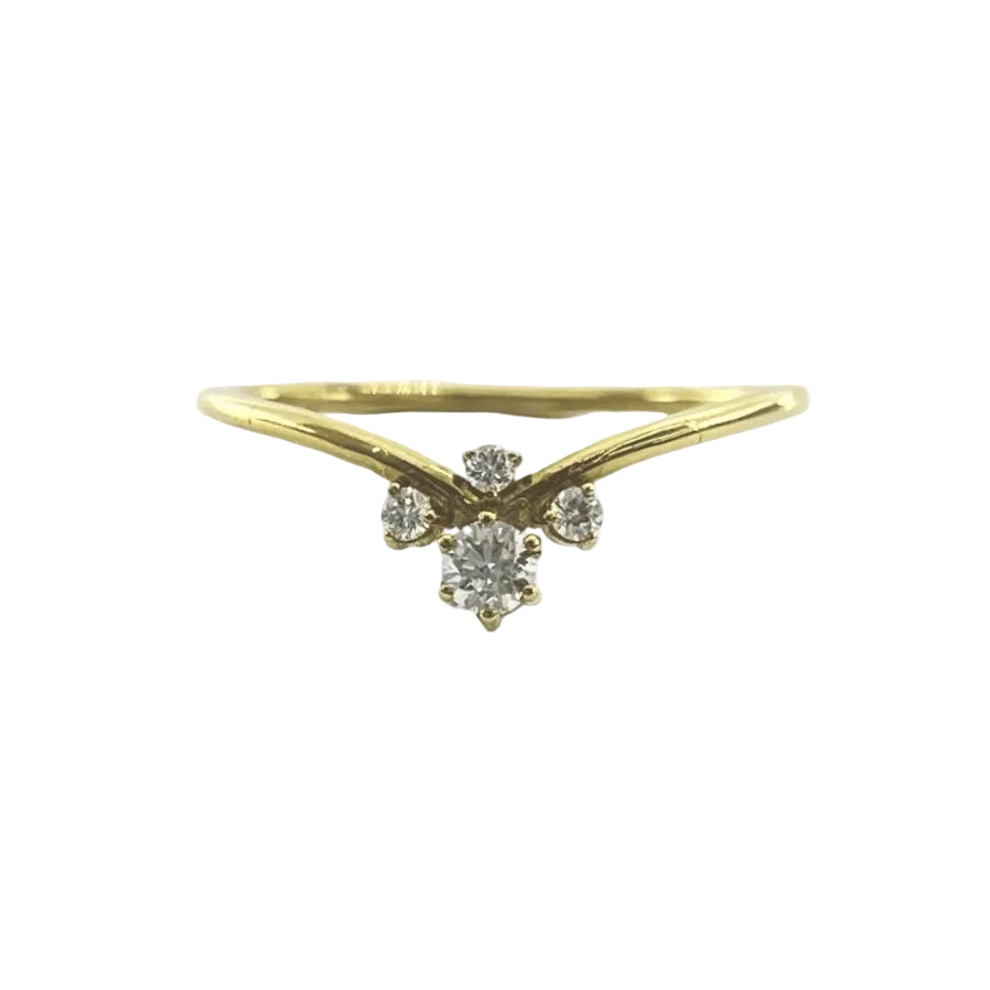 Bague en or jaune et diamants - Castafiore