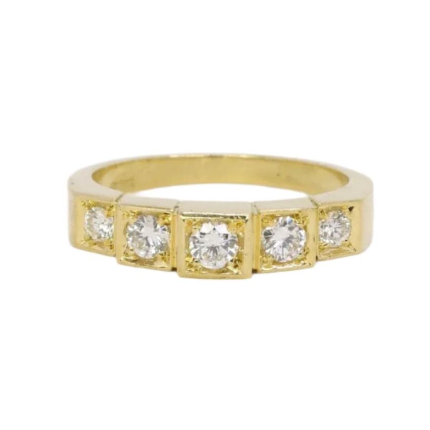 Bague en or jaune et diamants - Castafiore