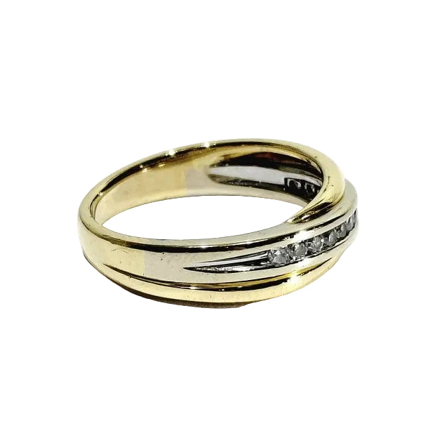 Bague en or jaune et diamants - Castafiore