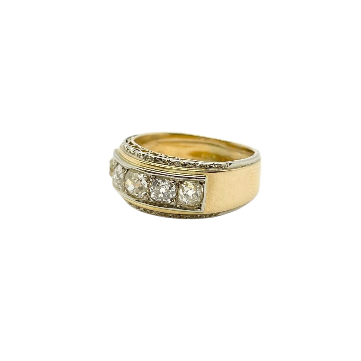 Bague en or jaune et diamants - Castafiore