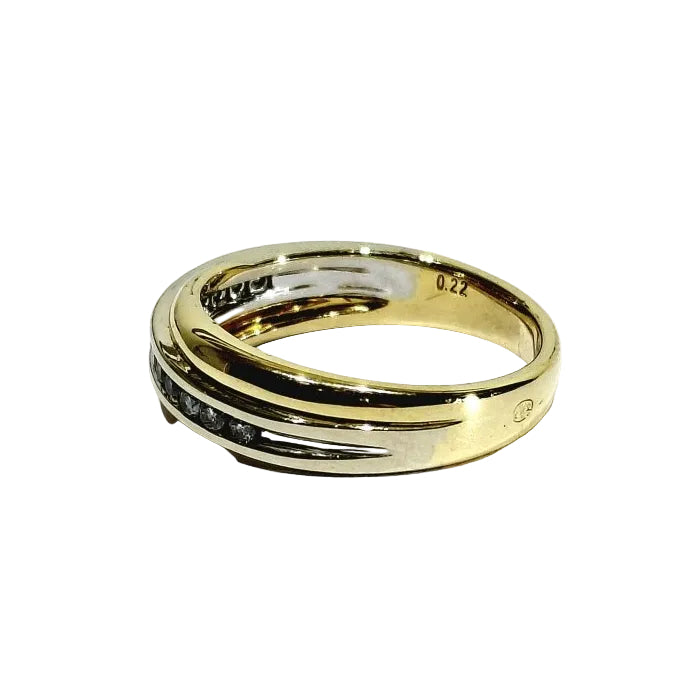 Bague en or jaune et diamants - Castafiore