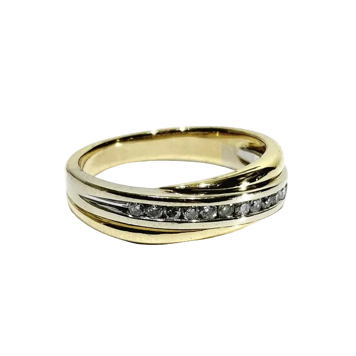 Bague en or jaune et diamants - Castafiore