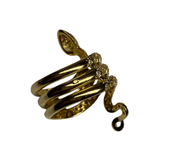 Bague en or jaune et diamants - Castafiore
