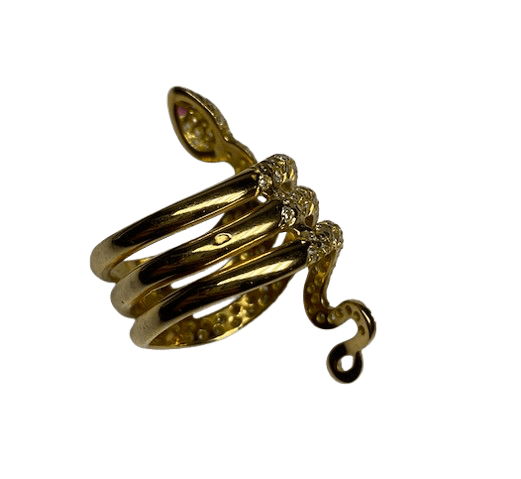 Bague en or jaune et diamants - Castafiore